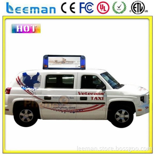Leeman P5 P6 Outdoor Full Color Double Sided Led Taxi Top Advertising/taxi Roof Top Advertising Signs